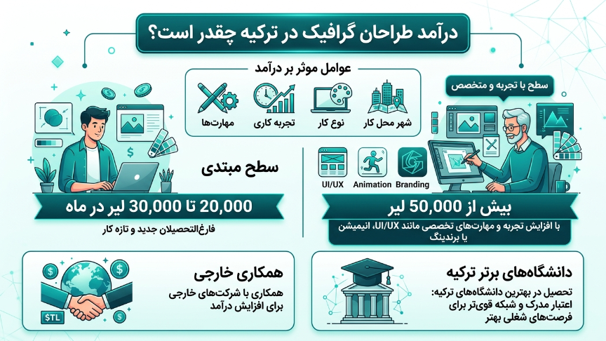 درآمد رشته گرافیک در ترکیه 