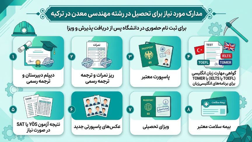 مدارک مهندسی معدن در ترکیه 