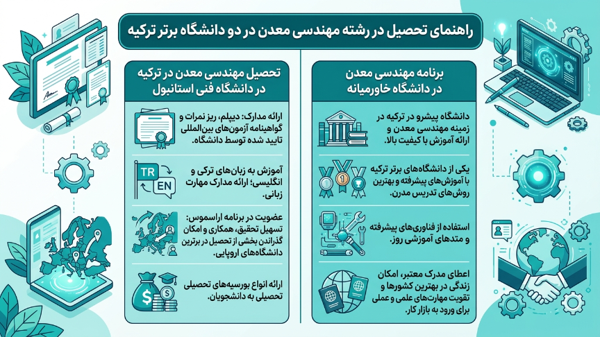 دو دانشگاه مهندسی معدن در ترکیه 