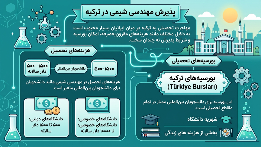 پذیرش رشته مهندسی شیمی در ترکیه 