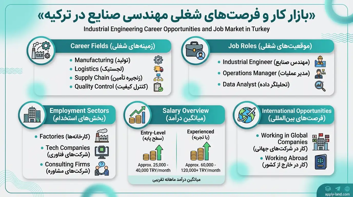 بازار کار مهندسی صنایع در ترکیه