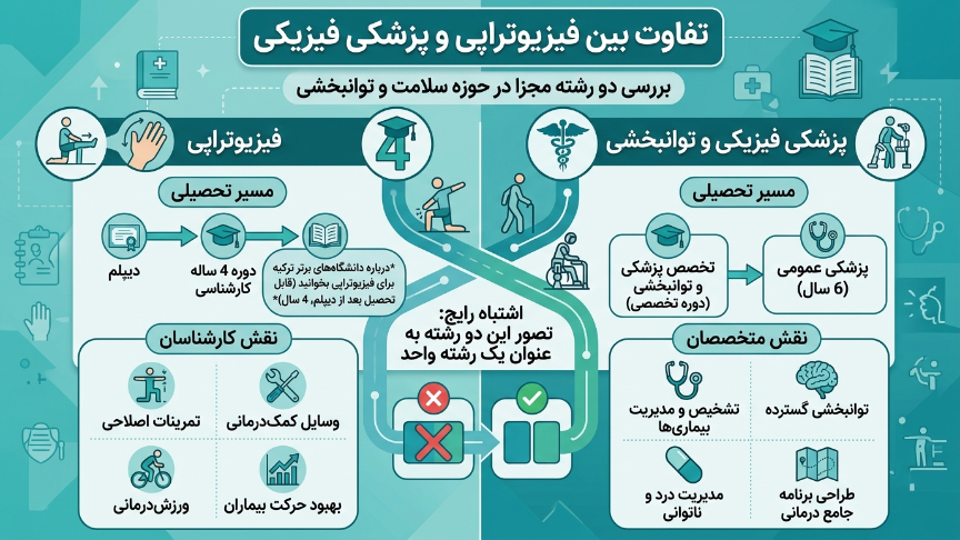 تفاوت فیزیوتراپی و طب فیزیکی 