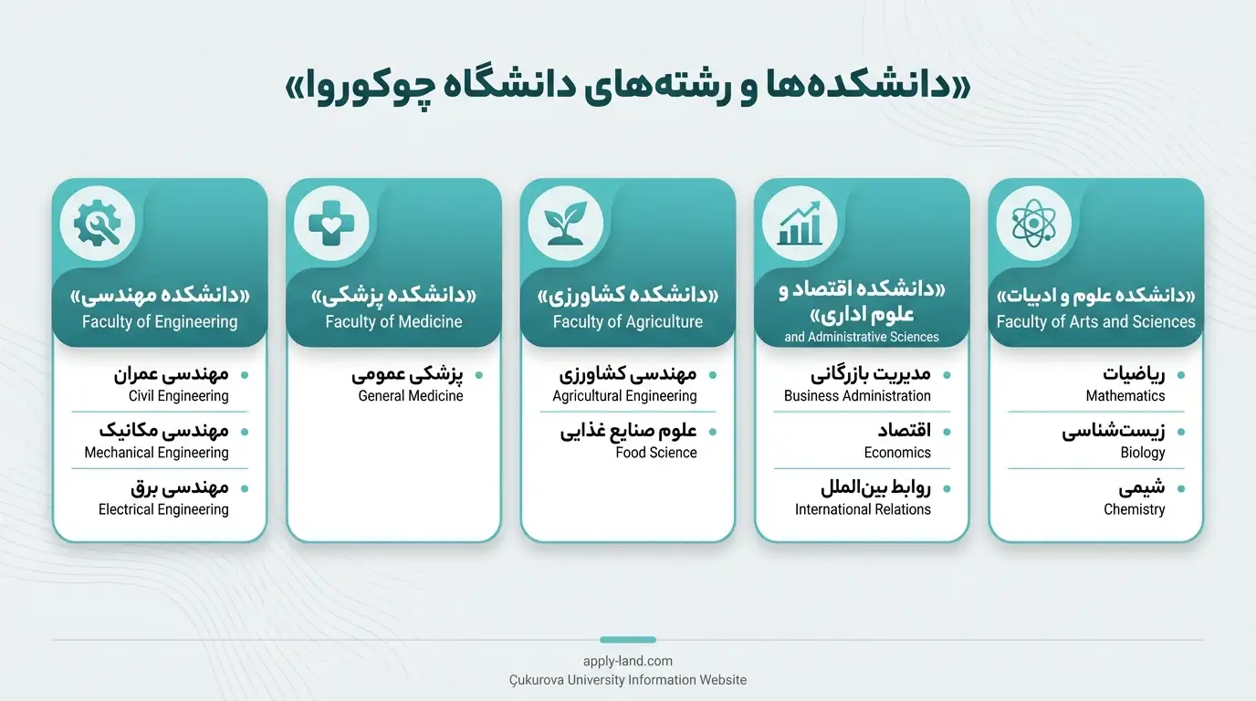 دانشکده و پردیس رشته های دانشگاه چوکوروا