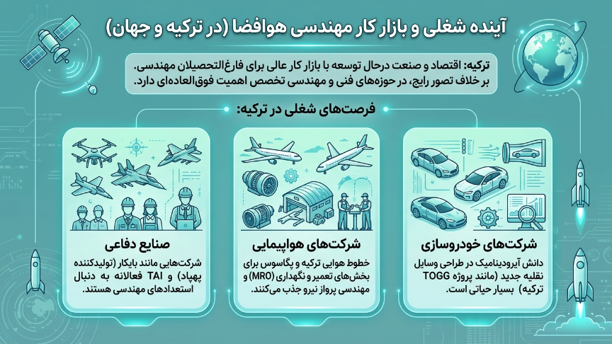 آینده شغلی رشته هوافضا در ترکیه 