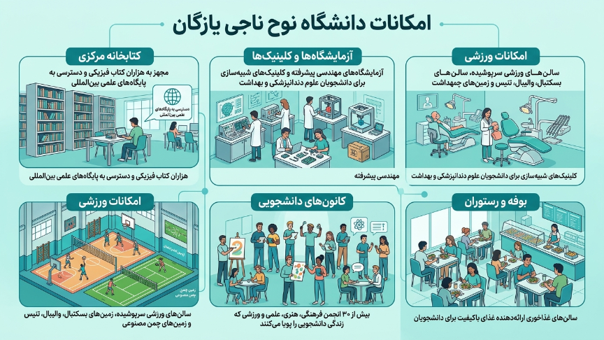 امکانات دانشگاه نوح ناجی یازگان