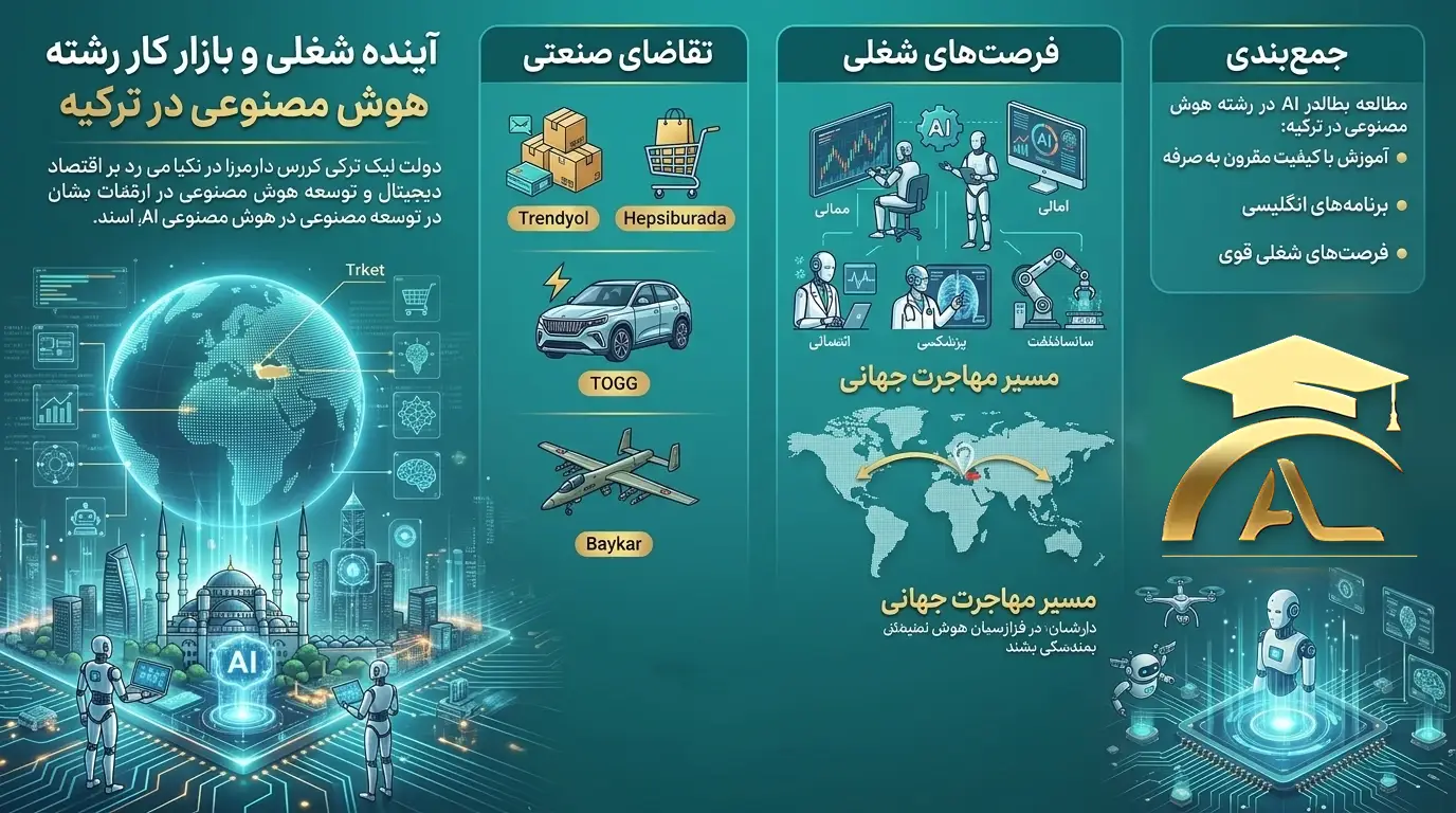 بازار کار رشته هوش مصنوعی در ترکیه