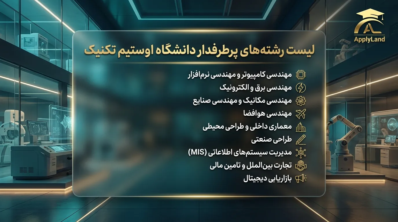 رشته‌های دانشگاه اوستیم تکنیک