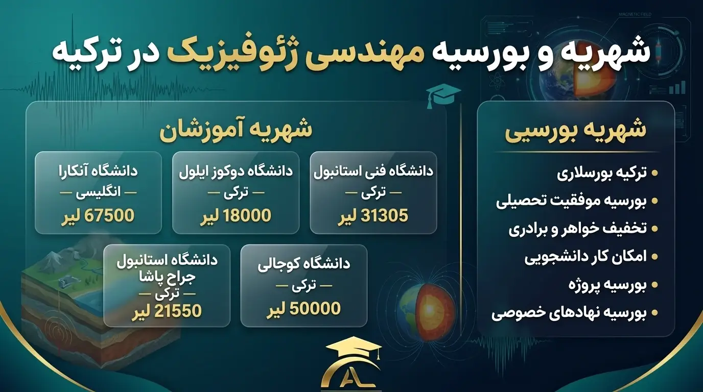 شهریه رشته مهندسی ژئوفیزیک در ترکیه