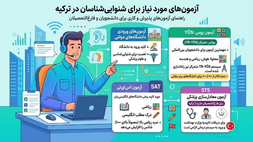 آزمونهای رشته شنوایی سنجی در ترکیه