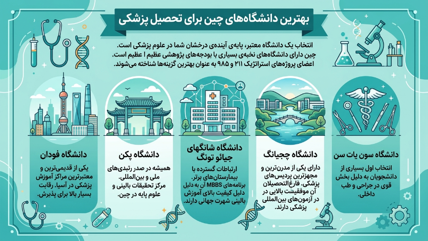 بهترین دانشگاه‌های پزشکی چین 