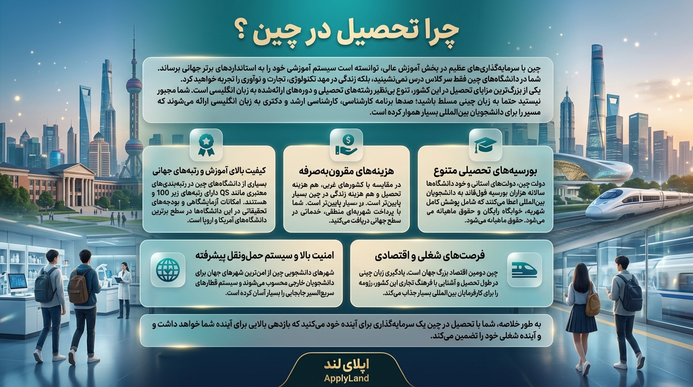 مزایای تحصیل در چین