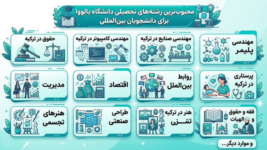 رشتههای دانشگاه یالووا