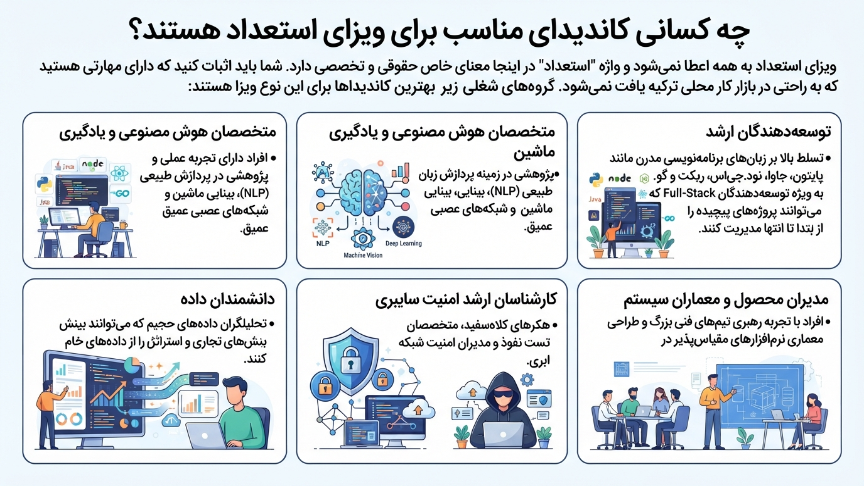 افراد مناسب تلنت ویزا ترکیه 
