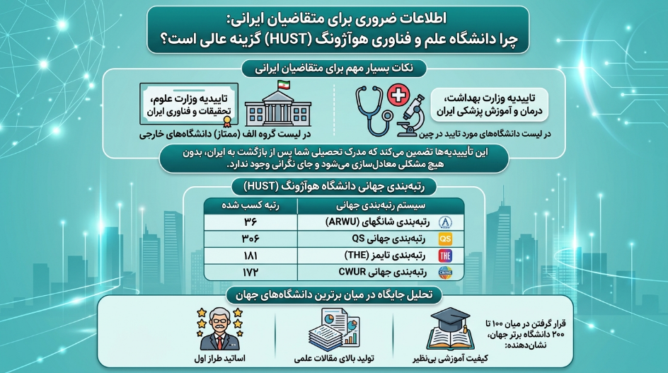 چرا دانشگاه علم و تکنولوژی هواجونگ چین