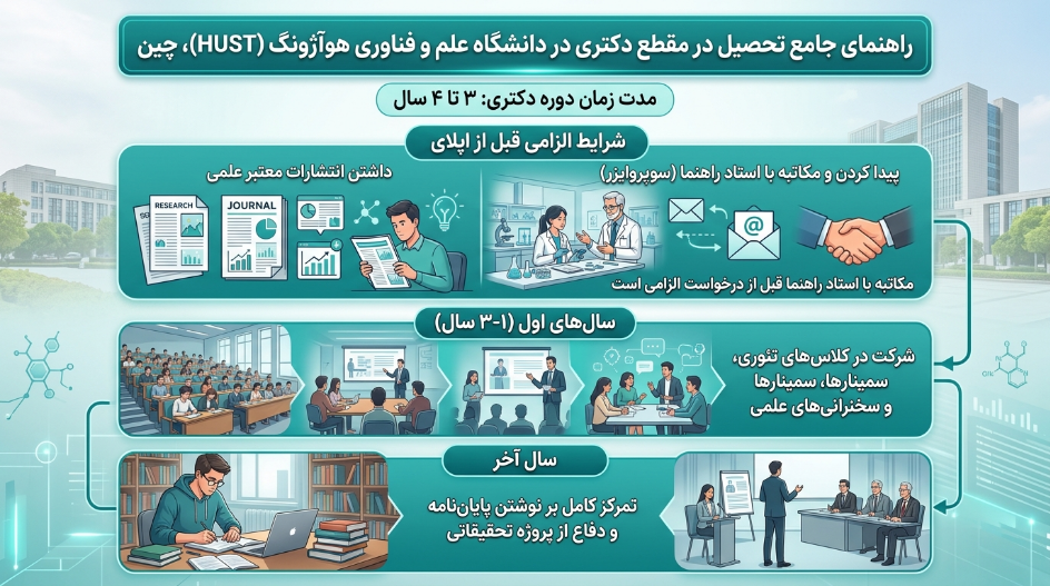 دکتری دانشگاه علم و تکنولوژی هواجونگ چین