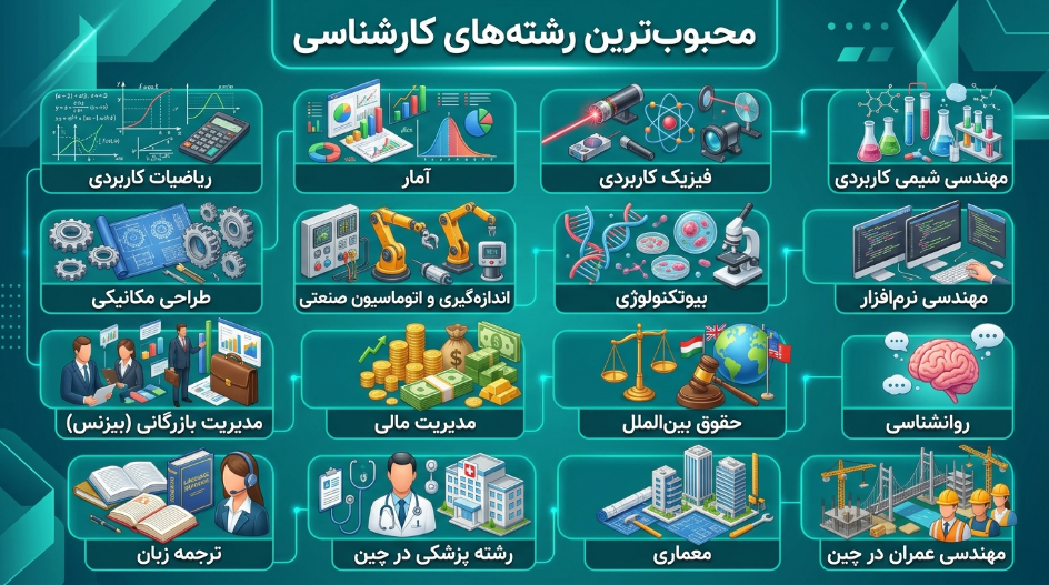 رشته کارشناسیدانشگاه علم و تکنولوژی هواجونگ چین