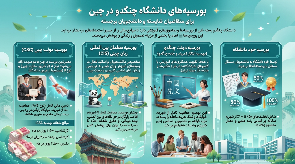 بورسیه دانشگاه چنگدو چین 