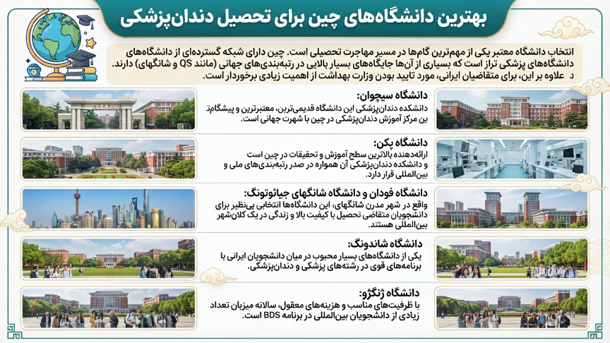 بهترین دانشگاههای دندانپزشکی در چین 