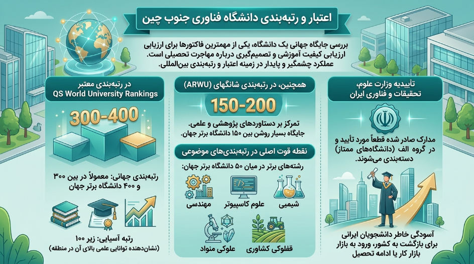 اعتبار دانشگاه فناوری جنوب چین