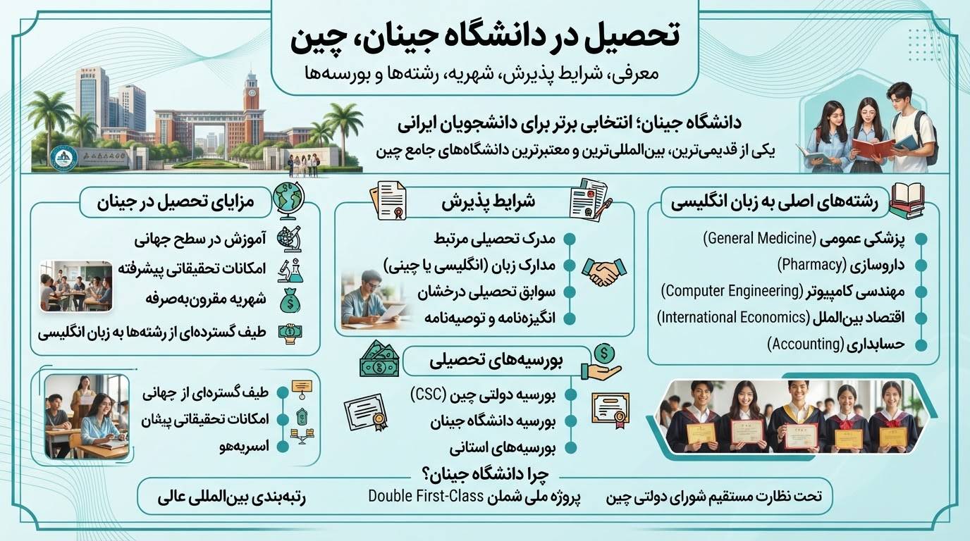 تحصیل در دانشگاه جینان چین