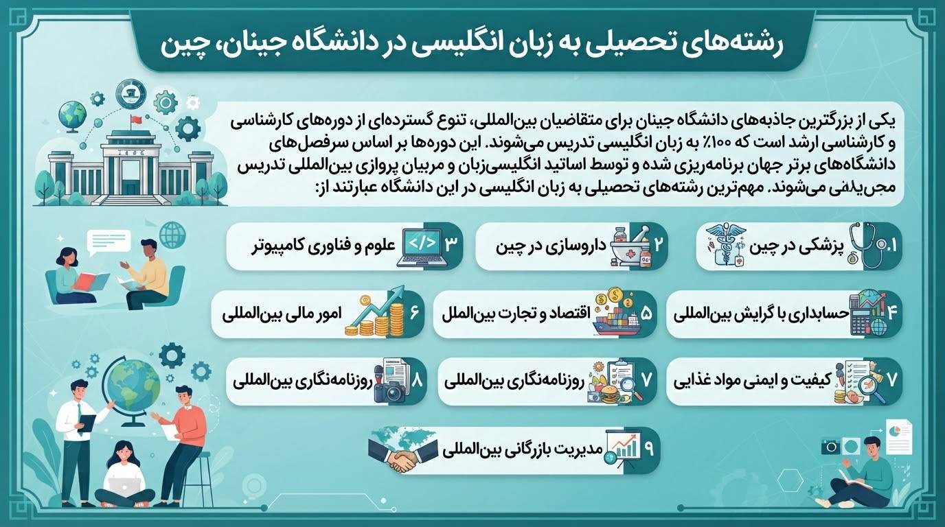 رشته دانشگاه جینان چین