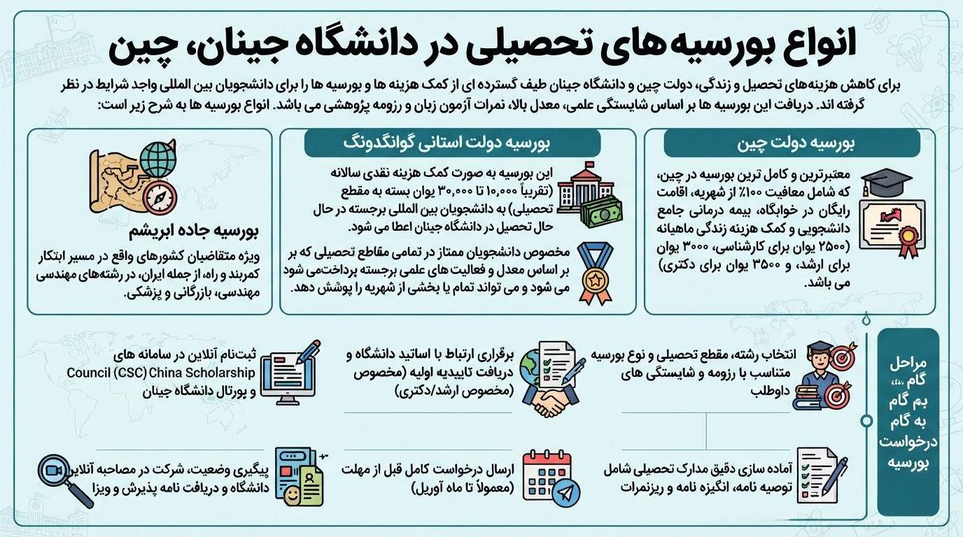 بورسیه دانشگاه جینان چین