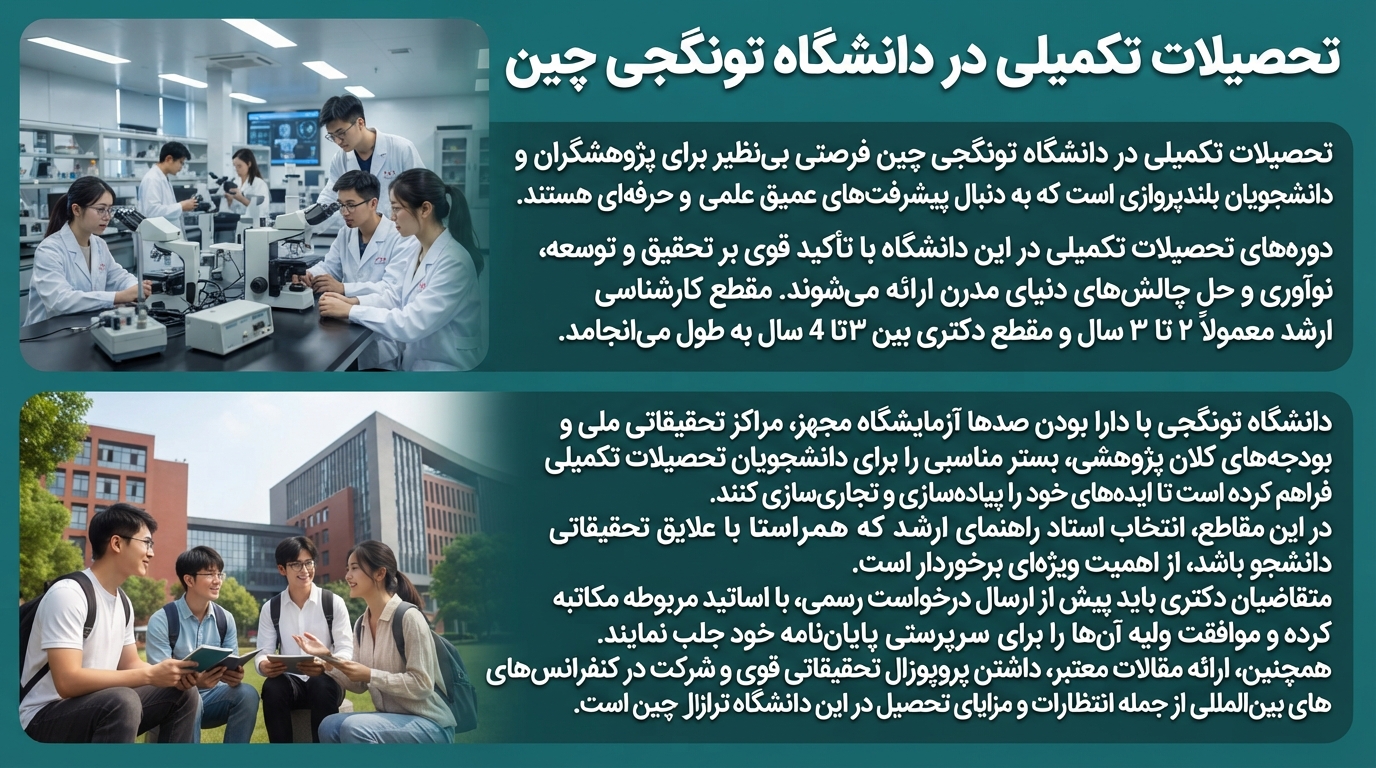 تحصیلات تکمیلی دانشگاه تونگجی چین