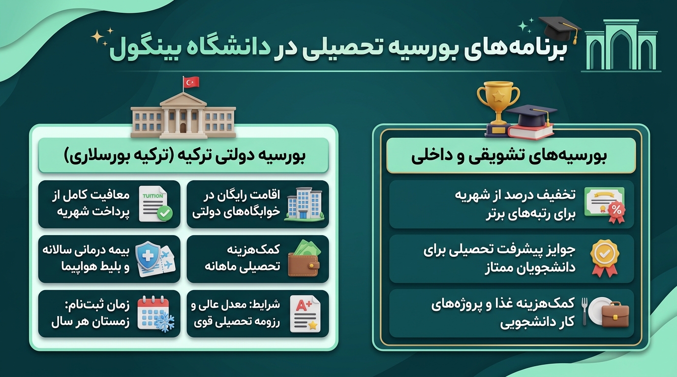 بورسیه دانشگاه بینگول ترکیه