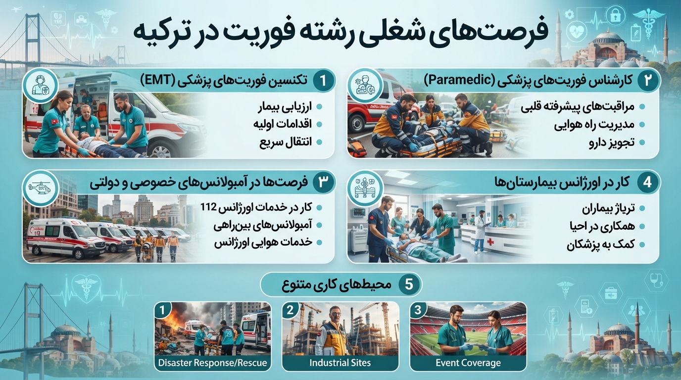 فرصت شغلی رشته فوریت پزشکی در ترکیه