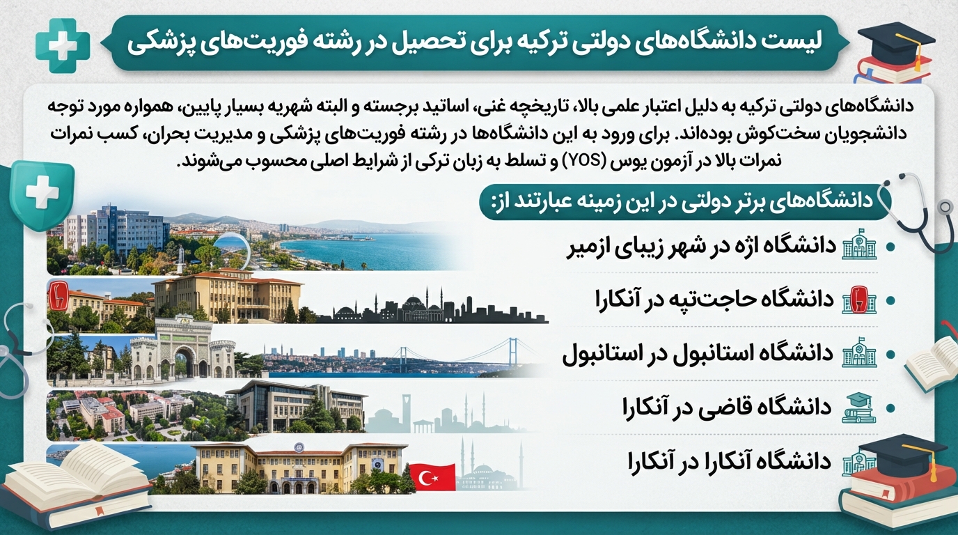 دانشگاه دولتی برای رشته فوریت پزشکی در ترکیه