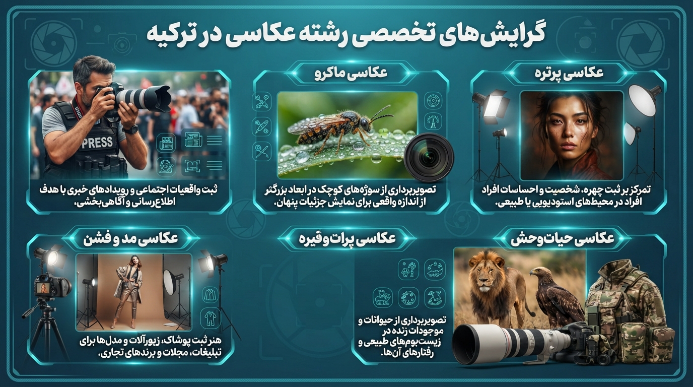 گرایشهای رشته عکاسی در ترکیه