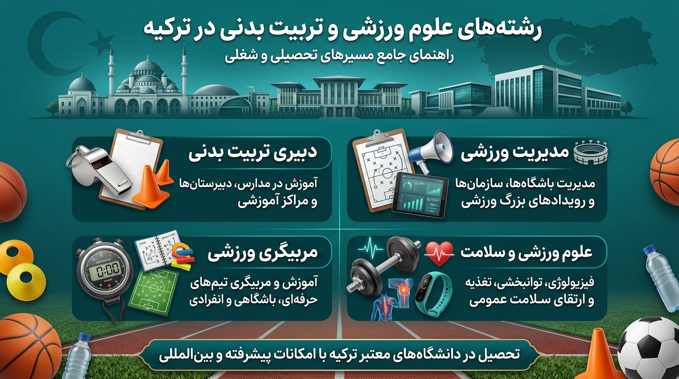 گرایشهای رشته تربیت بدنی در ترکیه